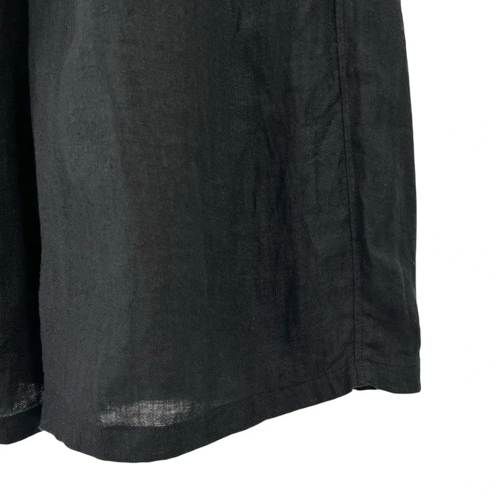 NWOT ICHI Color Linen Skirt - Black Linen Gathered Fully Lined Midi Maxi Skirt